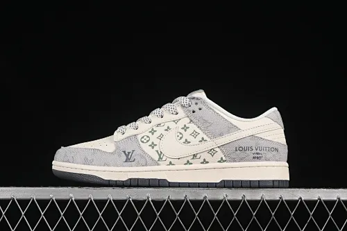 All categories Nk SB Dunk Series Nk SB Dunk Low High-end customized low-top sneakers Nike SB Dunk Low LV co-branded beige denim Anniversary high-end customized low-top casual sneakers XX3168-141